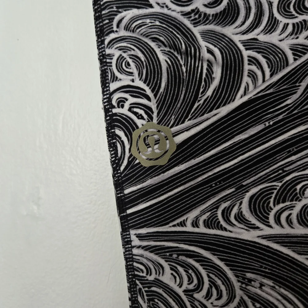 Lululemon Athletica Seawheeze Speed Up Crop Running Waves Multi Black Reflective - Picture 8 of 10